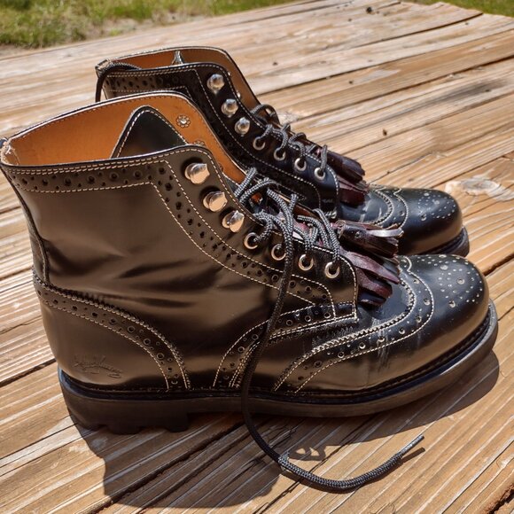 Vintage John Fluevog angels brogue boots Men's 11, Women's 12 - Picture 8 of 9